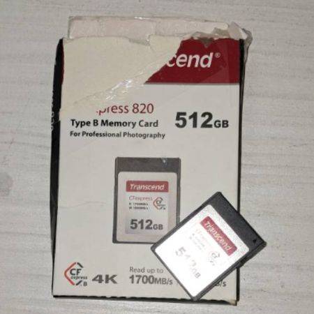 کارت حافظه دست دوم Transcend 512GB CFexpress 820 Type B Memory Card