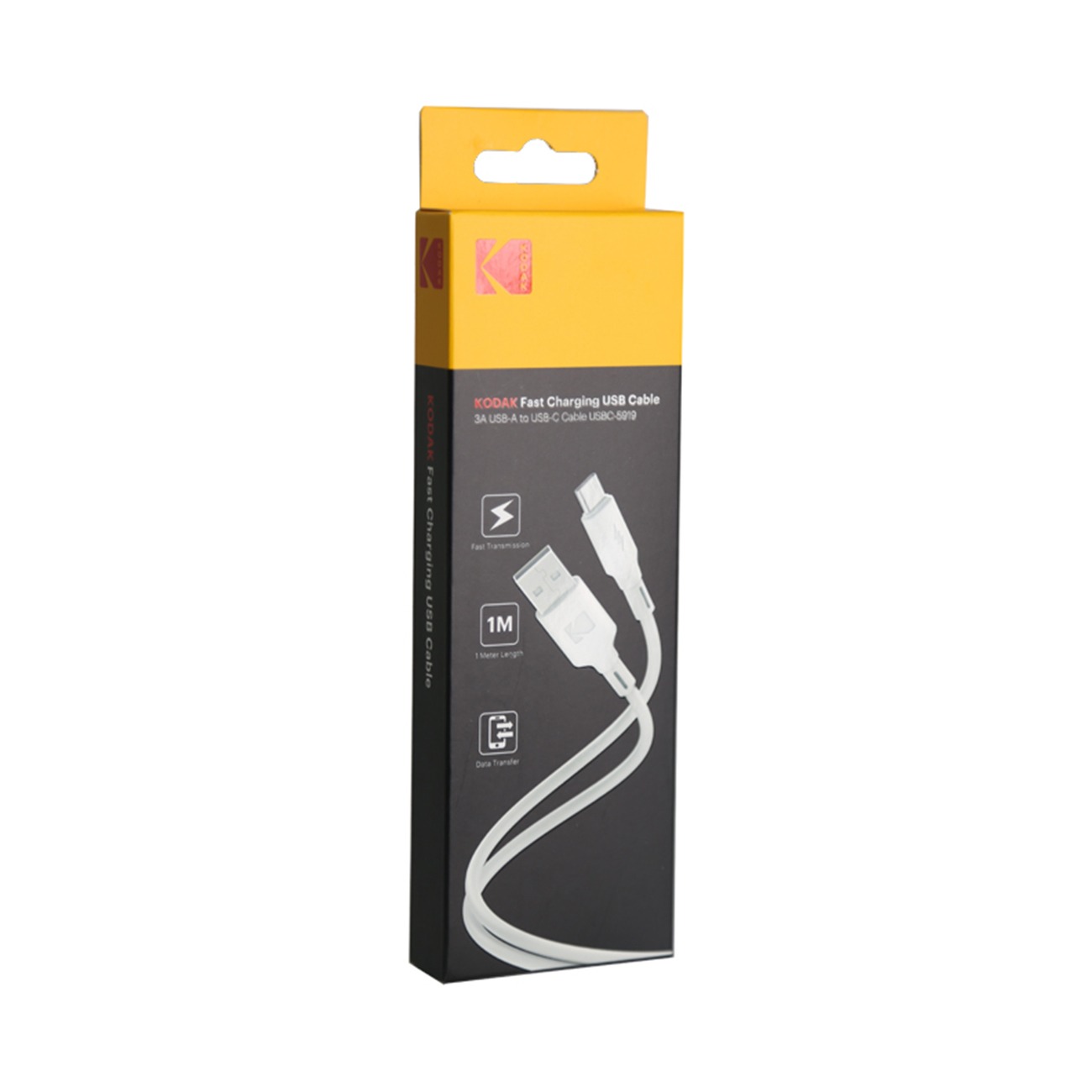 کابل شارژ تایپ سی کداک Kodak 5919 USB-A to USB-C 1m Charging Cable