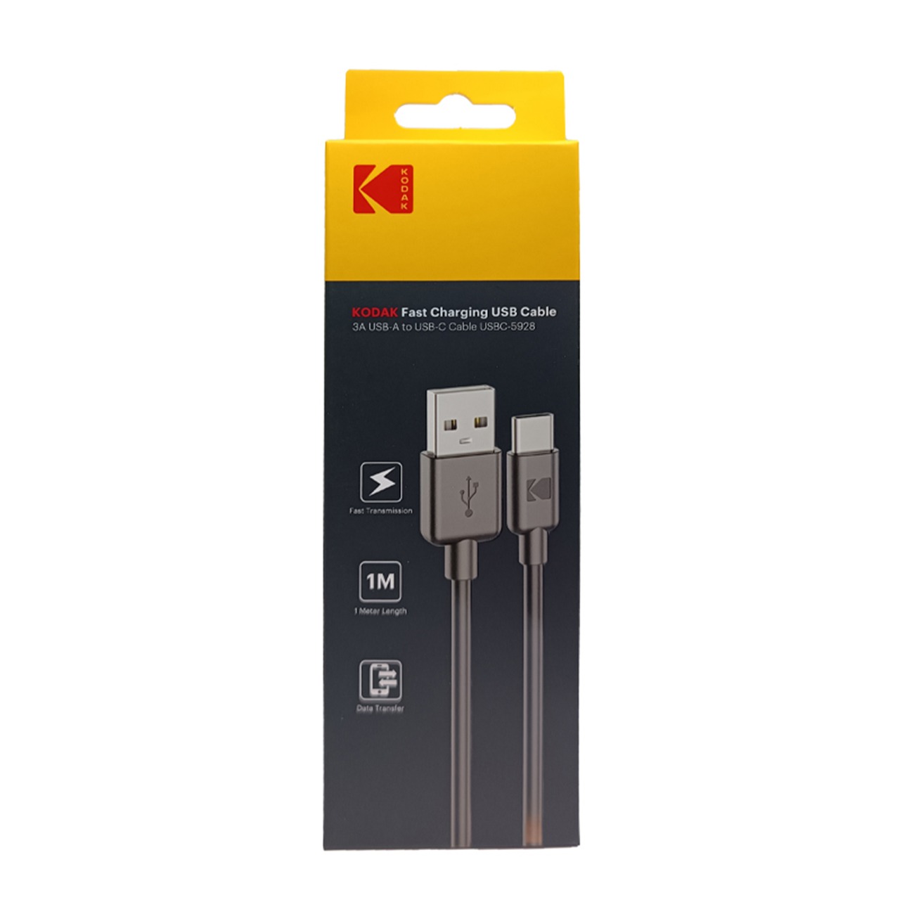 کابل شارژ تایپ سی کداک Kodak 5928 USB-A to USB-C 1m Charging Cable