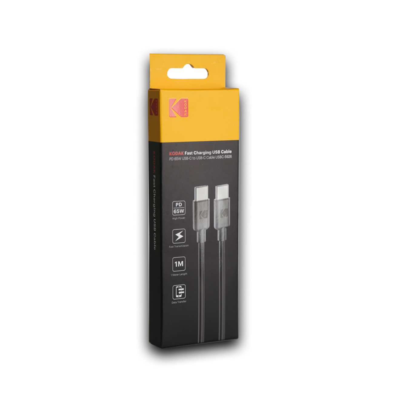 عکس از جعبه کابل شارژ تایپ سی به تایپ سی کداک Kodak 5926 USB-C to USB-C 1m Charging Cable