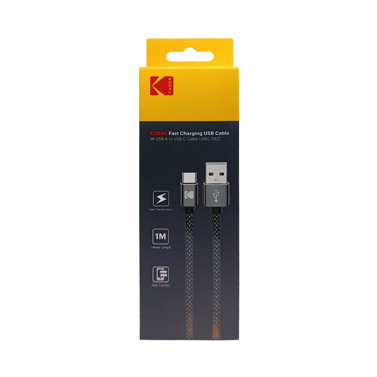 کابل شارژ تایپ سی کداک Kodak 5922 USB-C to USB-A 1m Charging Cable