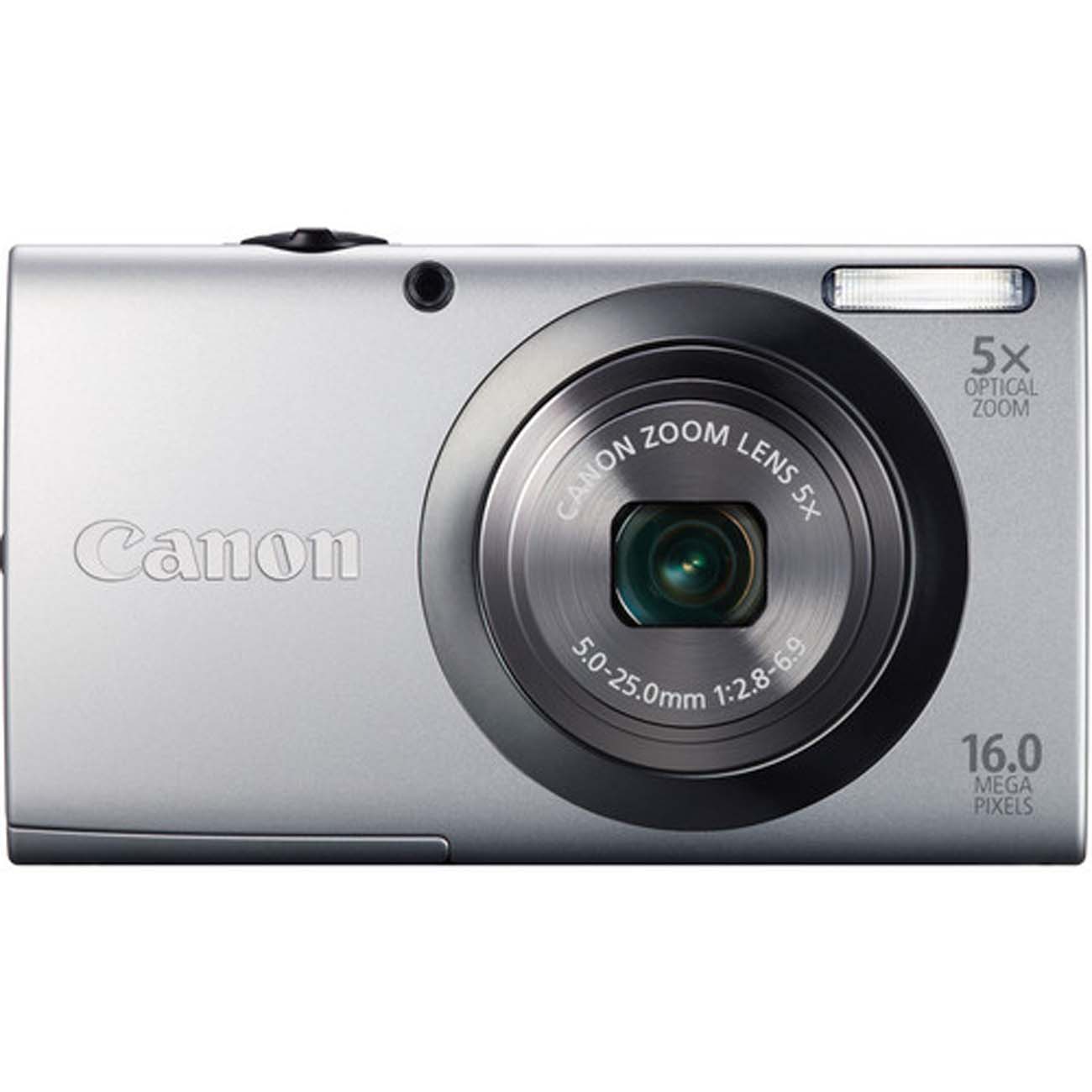 نمای روبه رو دوربین کامپکت کانن نقره ای Canon PowerShot A2300 Digital Camera