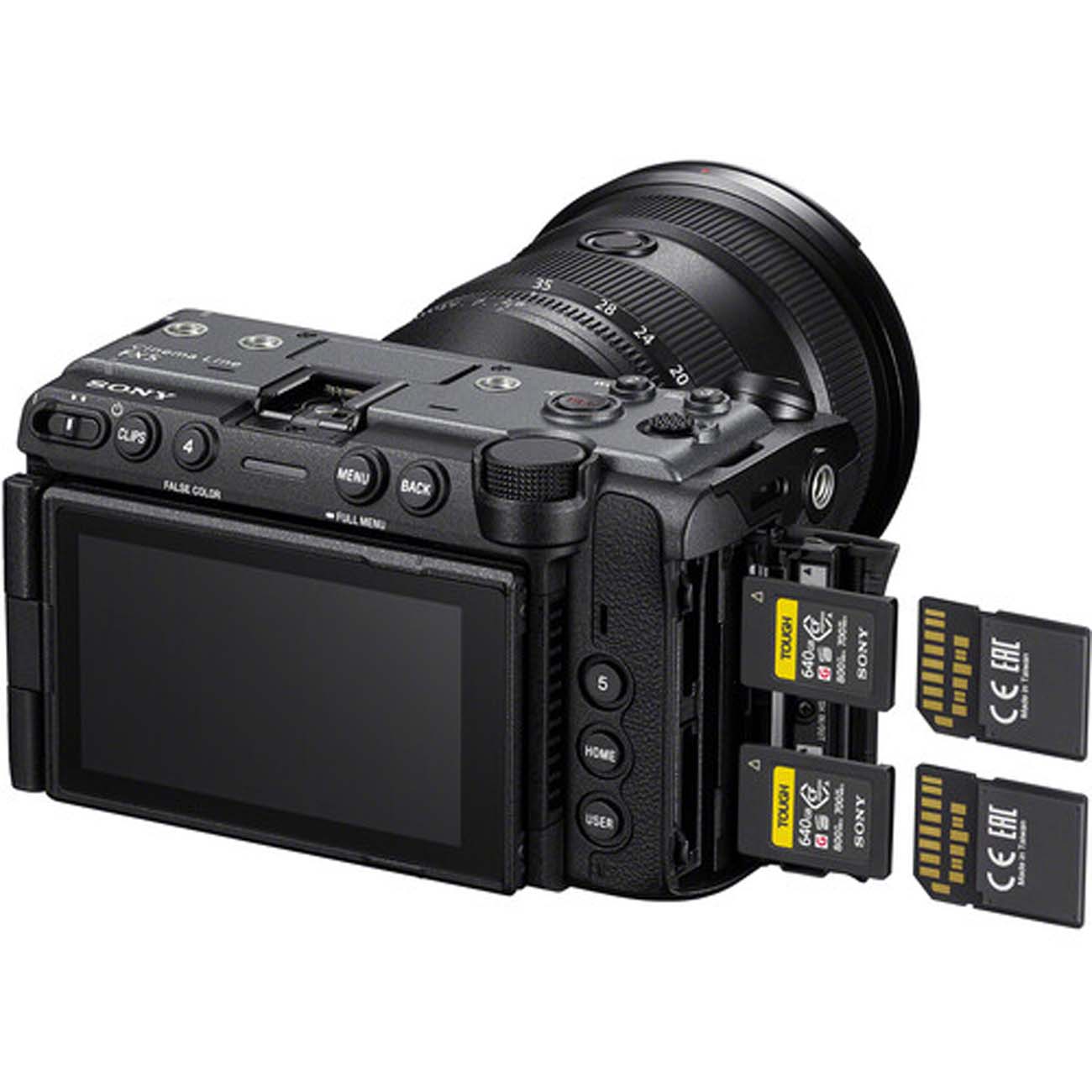 نمای جانبی دوربین فیلمبرداری سونی Sony FX5 Cinema Camera