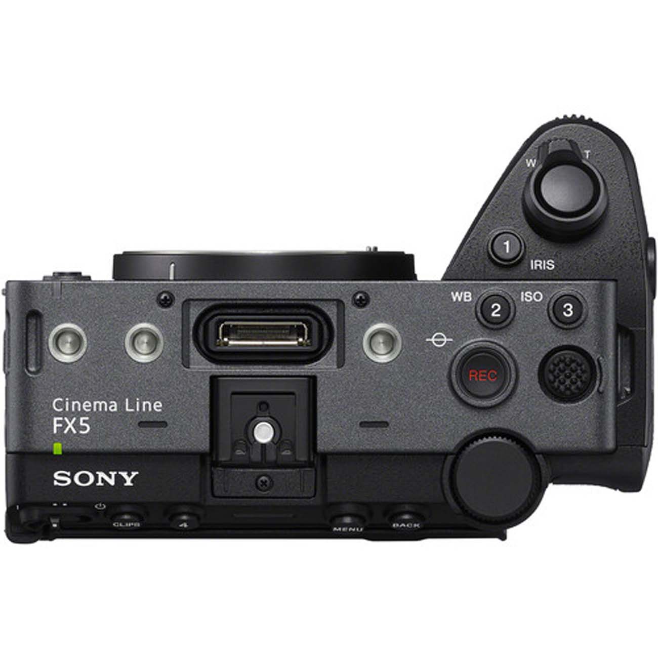 نمای بالای دوربین سینمایی سونی Sony FX5 Cinema Camera