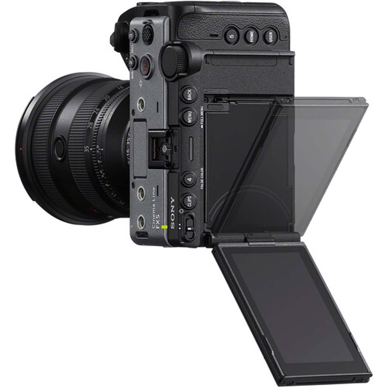 نمای ال سی دی دوربین سینمایی سونی Sony FX5 Cinema Camera