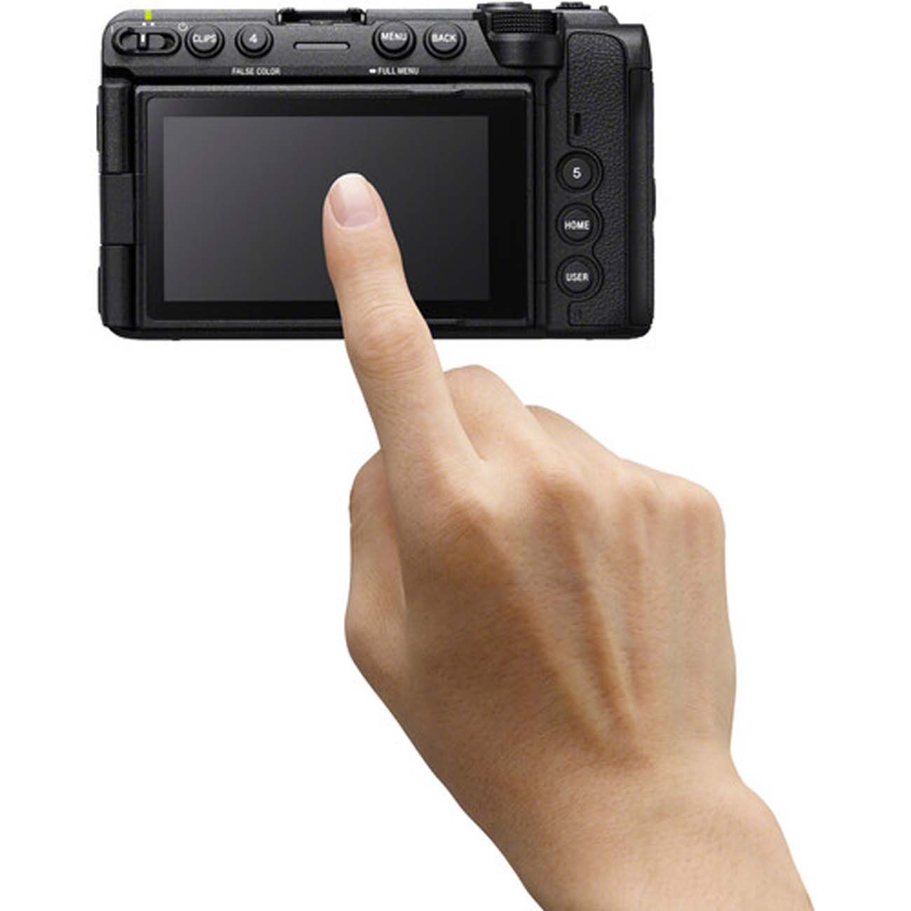 نمای ال سی دی لمسی دوربین سینمایی سونی Sony FX5 Cinema Camera