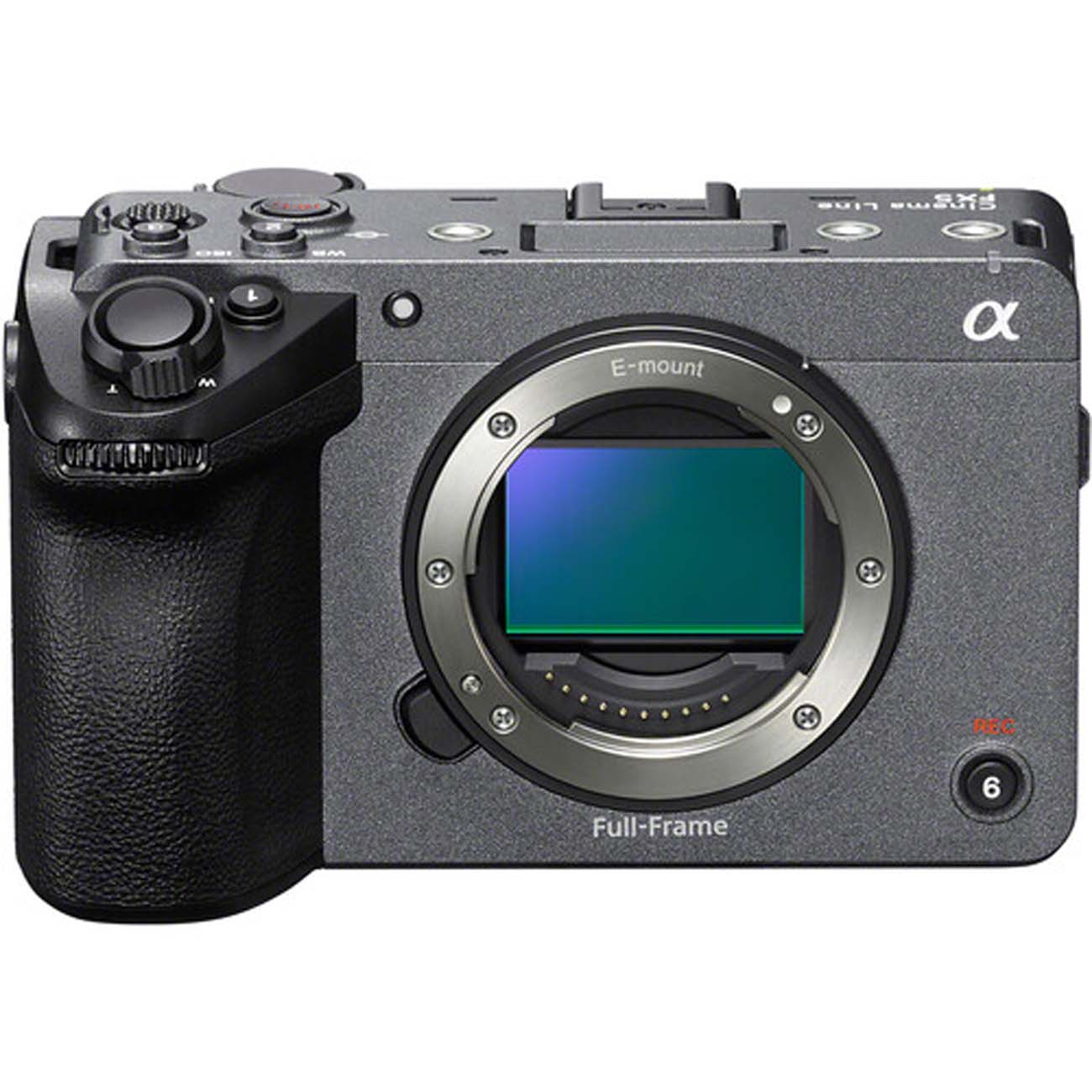 نمای روبه رو دوربین فیلمبرداری سینمایی سونی Sony FX5 Cinema Camera