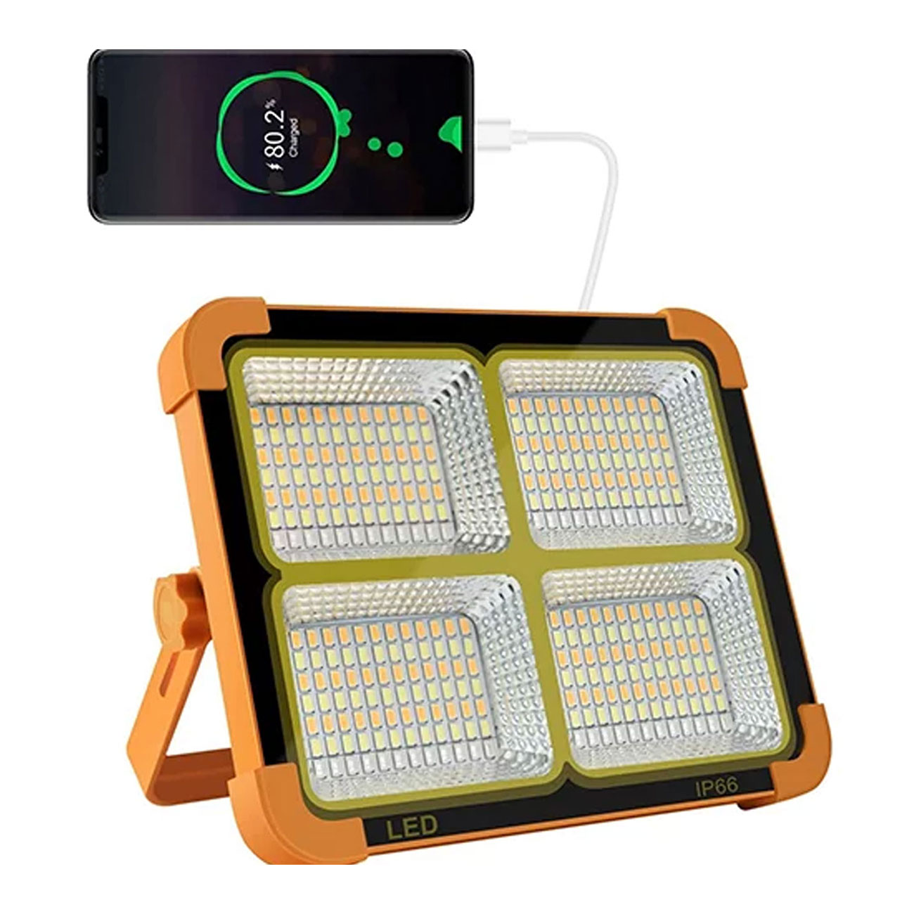 نمای کاربردی پروژکتور شارژی کیانگ KEYANG KY-100W Rechargeable LED Work Light