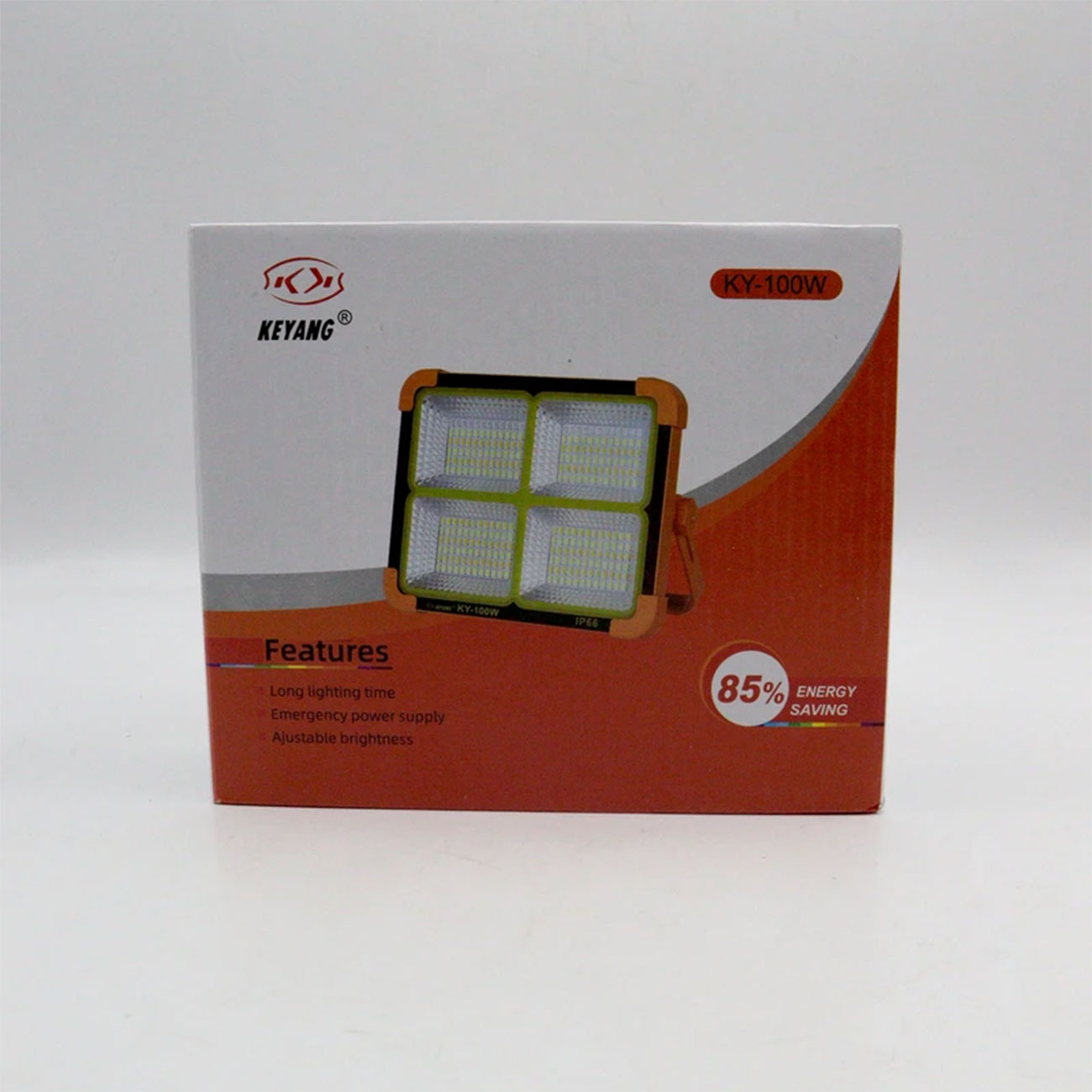 نمای جعبه پروژکتور شارژی کیانگ KEYANG KY-100W Rechargeable LED Work Light