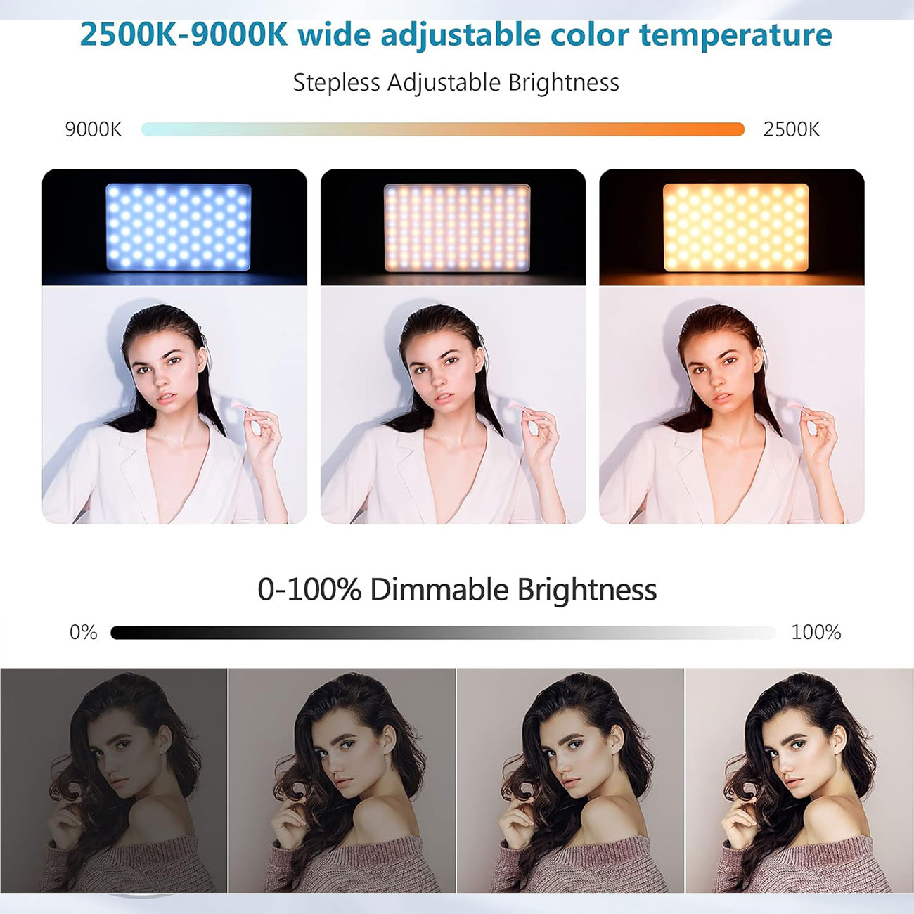 نمای کاربردی پنل ال ای دی ST120 RGB LED Photography Video Fill Light