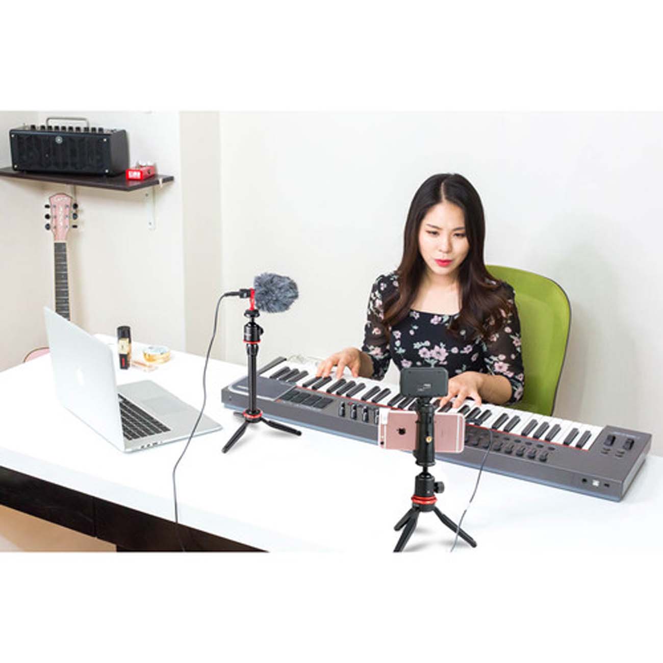 نمای کاربردی از میکروفون بی سیم بویا Boya BY-MM1 Mini Cardioid Condenser Microphone