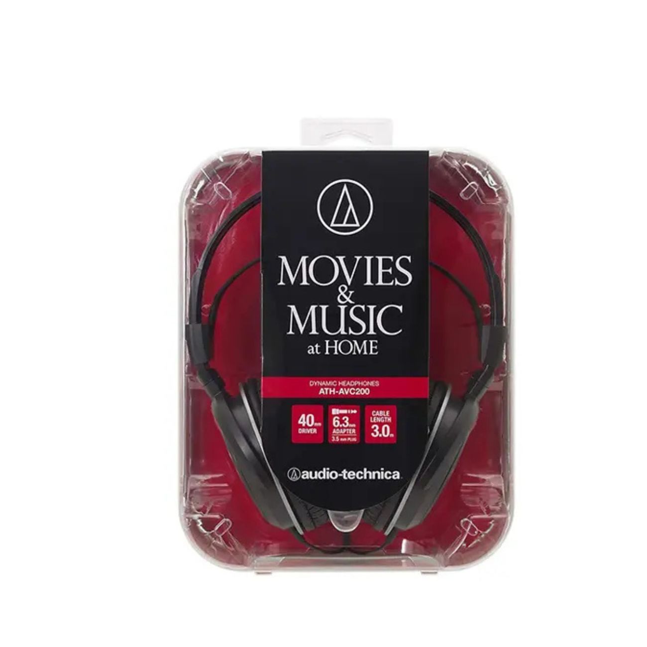 نمای بسته بندی هدفون مانیتورینگ آدیو تکنیکا Audio-Technica ATH-AVC200 Monitoring Headphones Black