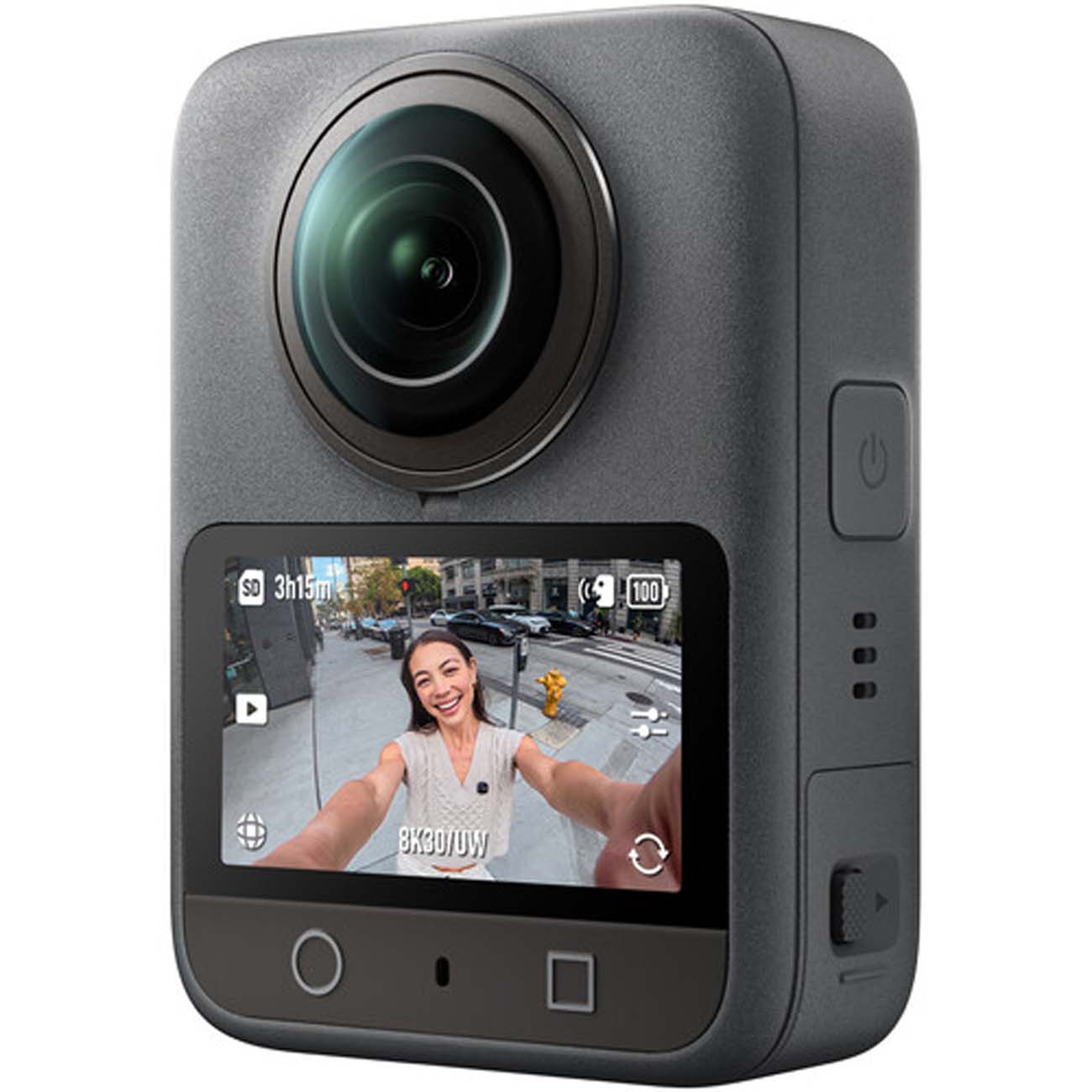 نمای جانبی دوربین اکشن گت ست کمبو دی‌جی‌آی DJI Osmo 360 Get Set Combo Action Camera
