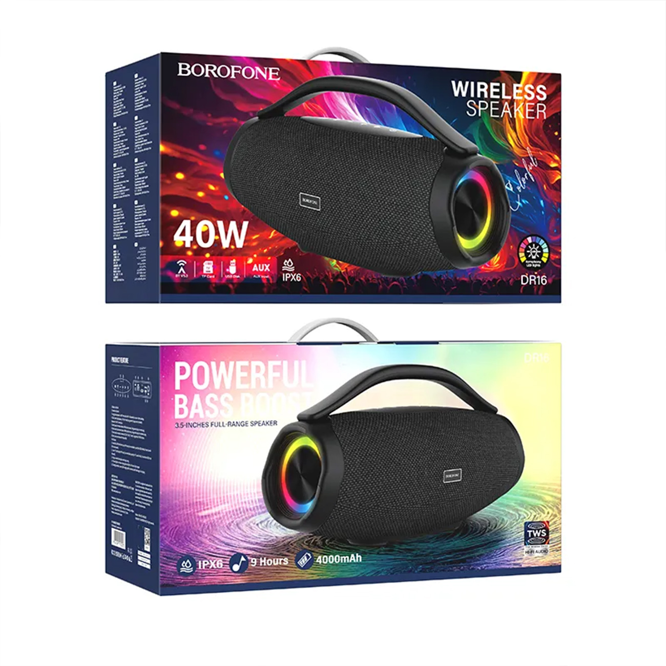 عکس از جعبه اسپیکر بلوتوثی بروفون Borofone DR16 Bluetooth Speaker