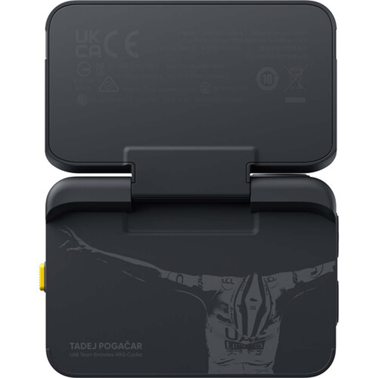 نمای پشت دوربین اکشن اینستا۳۶۰ Insta360 GO Ultra Tadej Pogačar Edition Action Camera Tour Yellow
