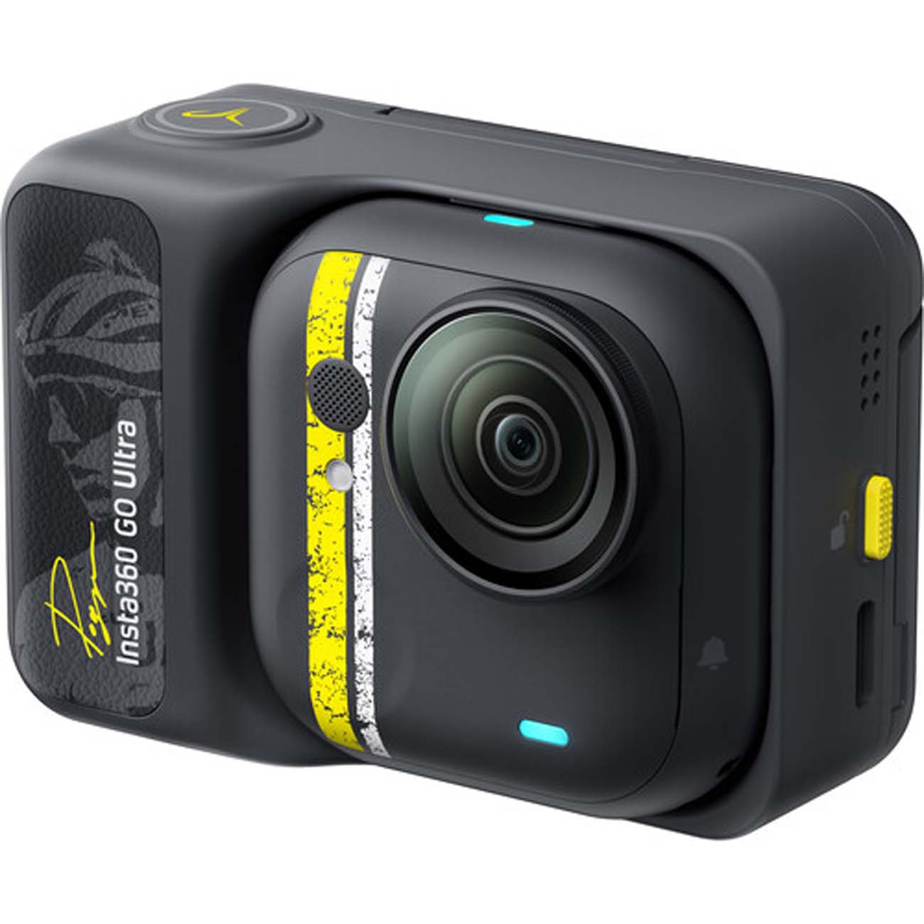نمای جانبی دوربین اکشن و ورزشی اینستا۳۶۰ Insta360 GO Ultra Tadej Pogačar Edition Action Camera Tour 