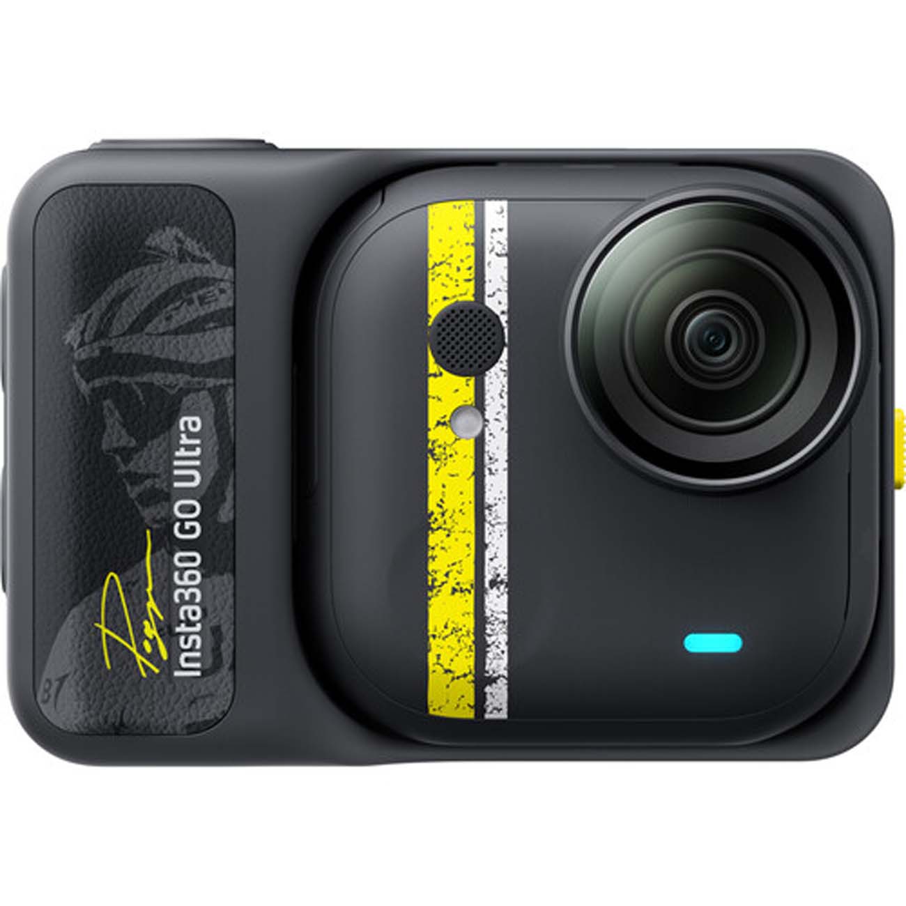 نمای روبه رو دوربین ورزشی اینستا۳۶۰ Insta360 GO Ultra Tadej Pogačar Edition Action Camera Tour Yello
