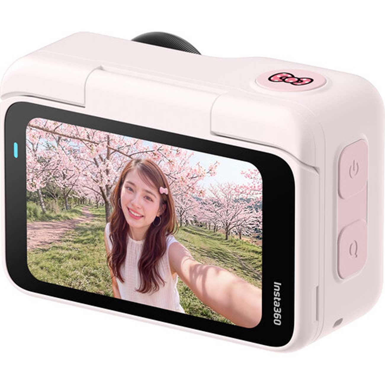 نمای جانبی دوربین اکشن و ورزشی اینستا۳۶۰ Insta360 GO Ultra x Hello Kitty Limited Edition Action Came