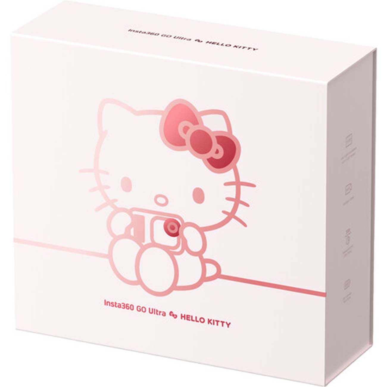 نمای جعبه دوربین اکشن اینستا۳۶۰ Insta360 GO Ultra x Hello Kitty Limited Edition Action Camera
