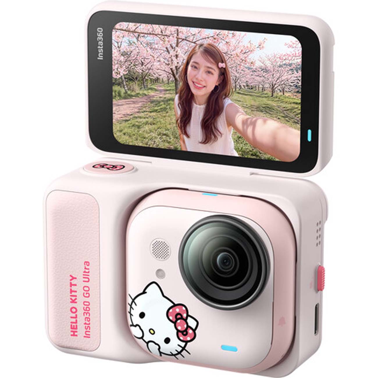 نمای جانبی دوربین اکشن اینستا۳۶۰ Insta360 GO Ultra x Hello Kitty Limited Edition Action Camera