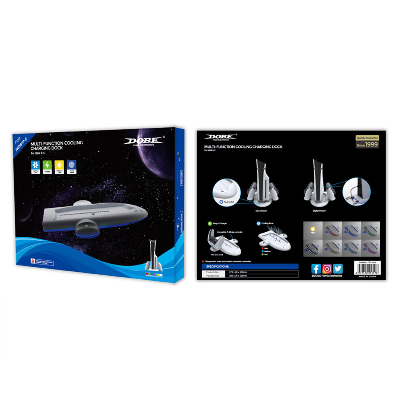 جعبه پایه چند منظوره پلی استیشن Multifunctional Tp5-3528 Cooling Charging Dock
