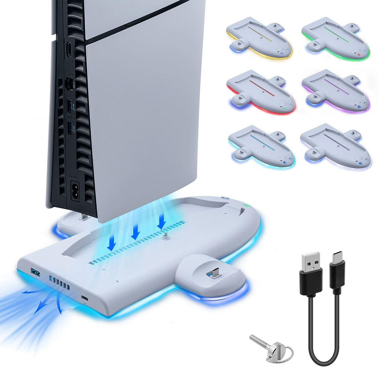 چراغ های پایه چند منظوره پلی استیشن Multifunctional Tp5-3528 Cooling Charging Dock
