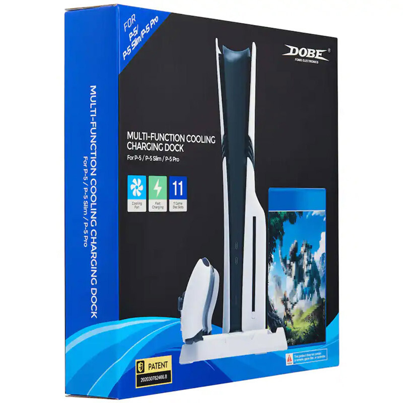 جعبه خنک کننده و شارژر دسته پلی استیشن 5 دابی Dobe TP5-3537D PS5 Pro Charging Stand With Cooling Fan