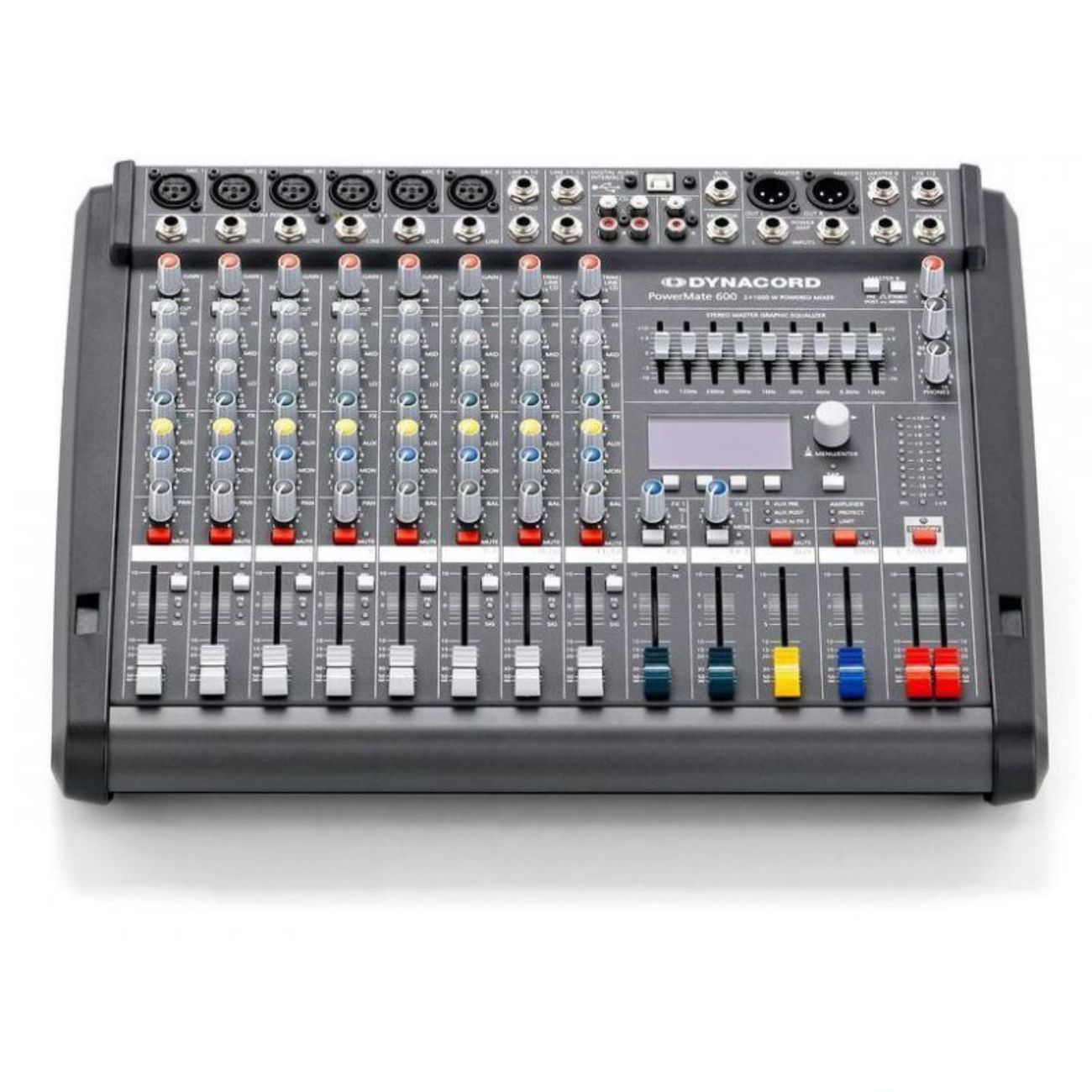 نمای روبه رو پاور میکسر آنالوگ دایناکورد Dynacord PowerMate 600-3 Grade 1 Powered Mixer