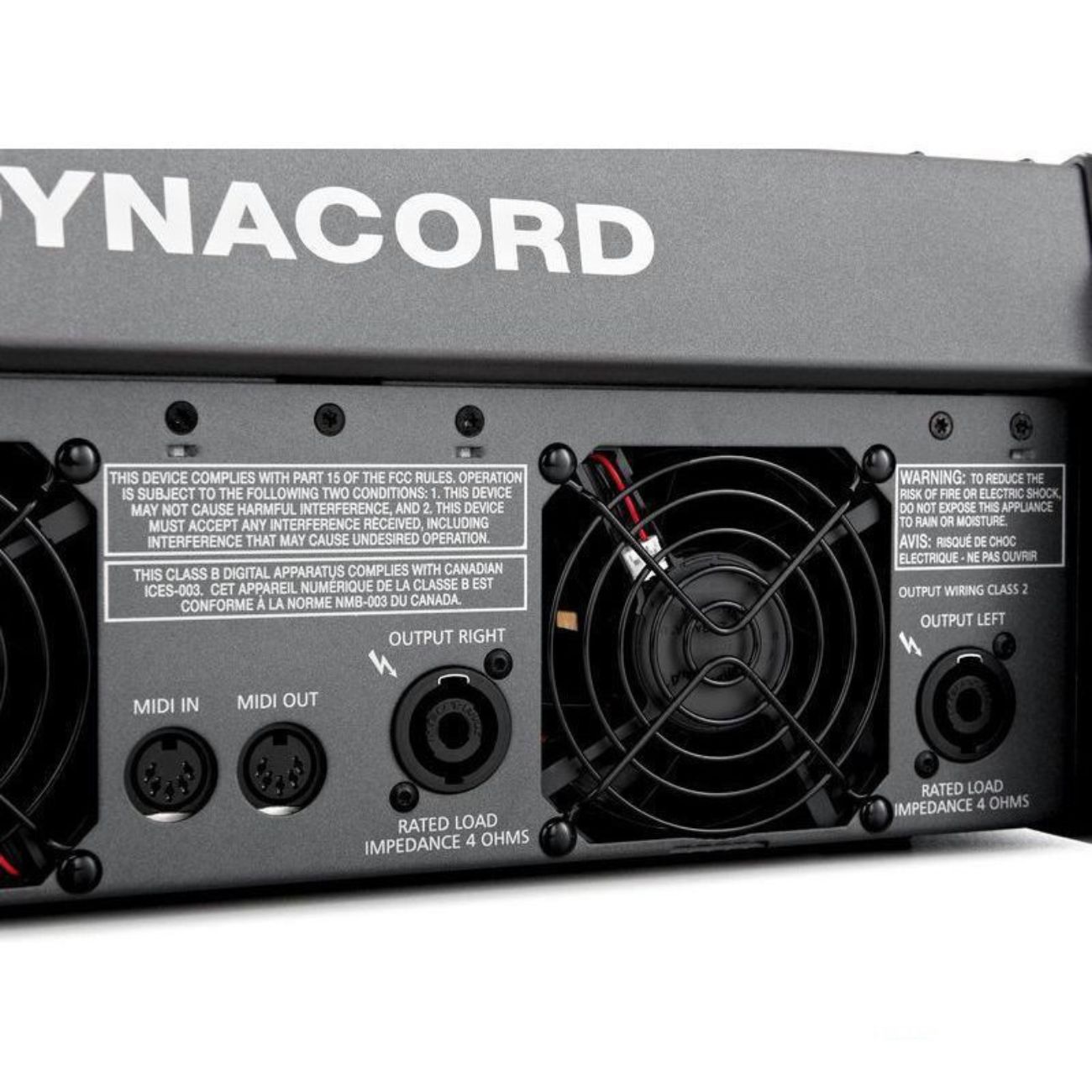 نمای پشت پاور میکسر دایناکورد Dynacord PowerMate 600-3 Grade 1 Powered Mixer