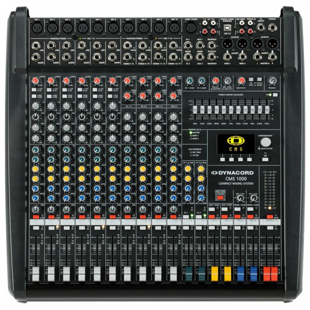 نمای روبه رو میکسر صدا دایناکورد Dynacord CMS 1000-3 Grade 1 Analog Mixer