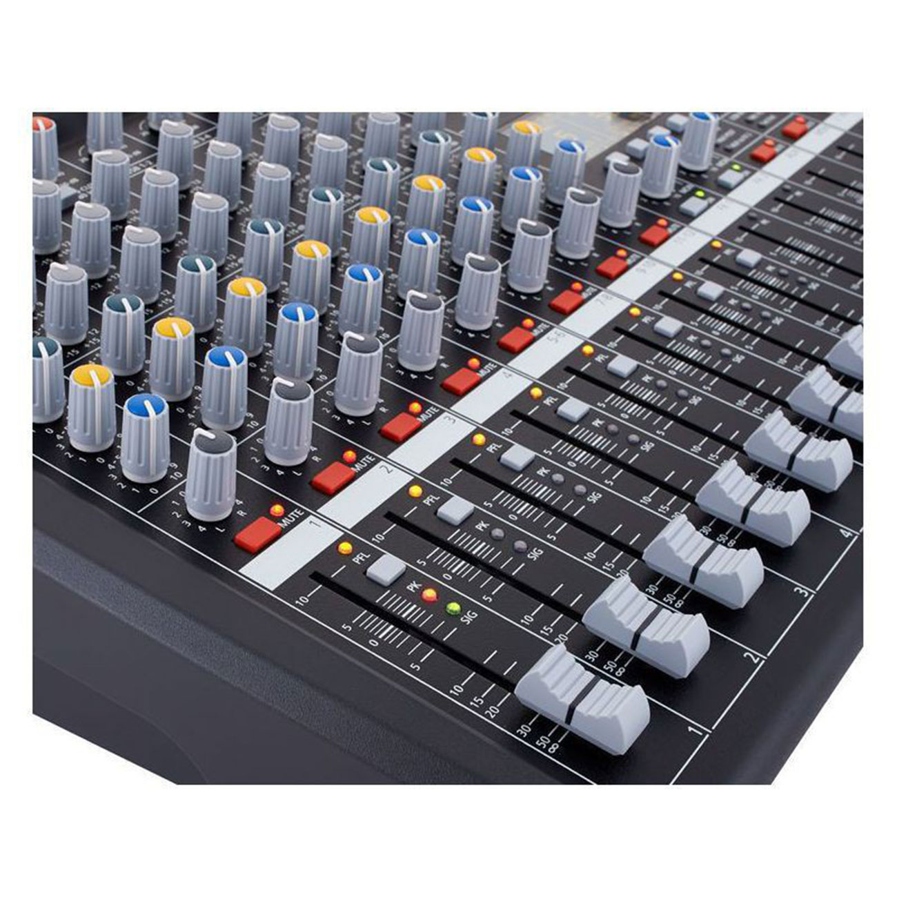 نمای نزدیک میکسر صدا آنالوگ دایناکورد Dynacord CMS 600-3 Grade 1 Analog Mixer