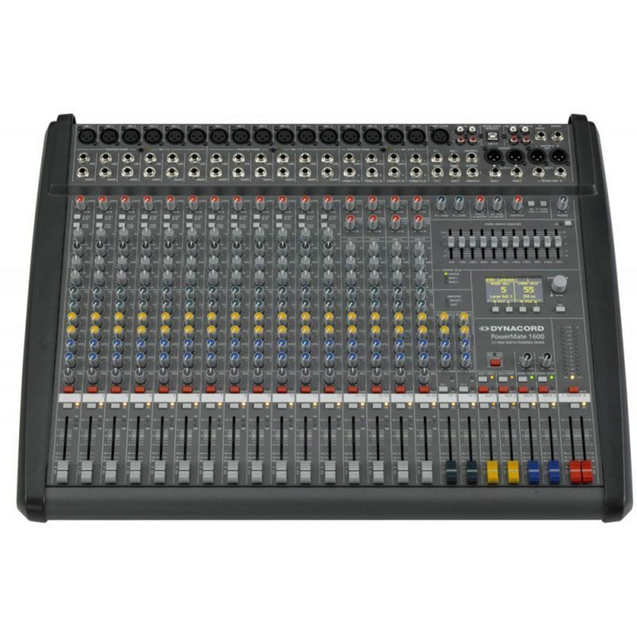 نمای روبه رو پاور میکسر دایناکورد Dynacord PowerMate 1600-3 Analog Powered Mixer
