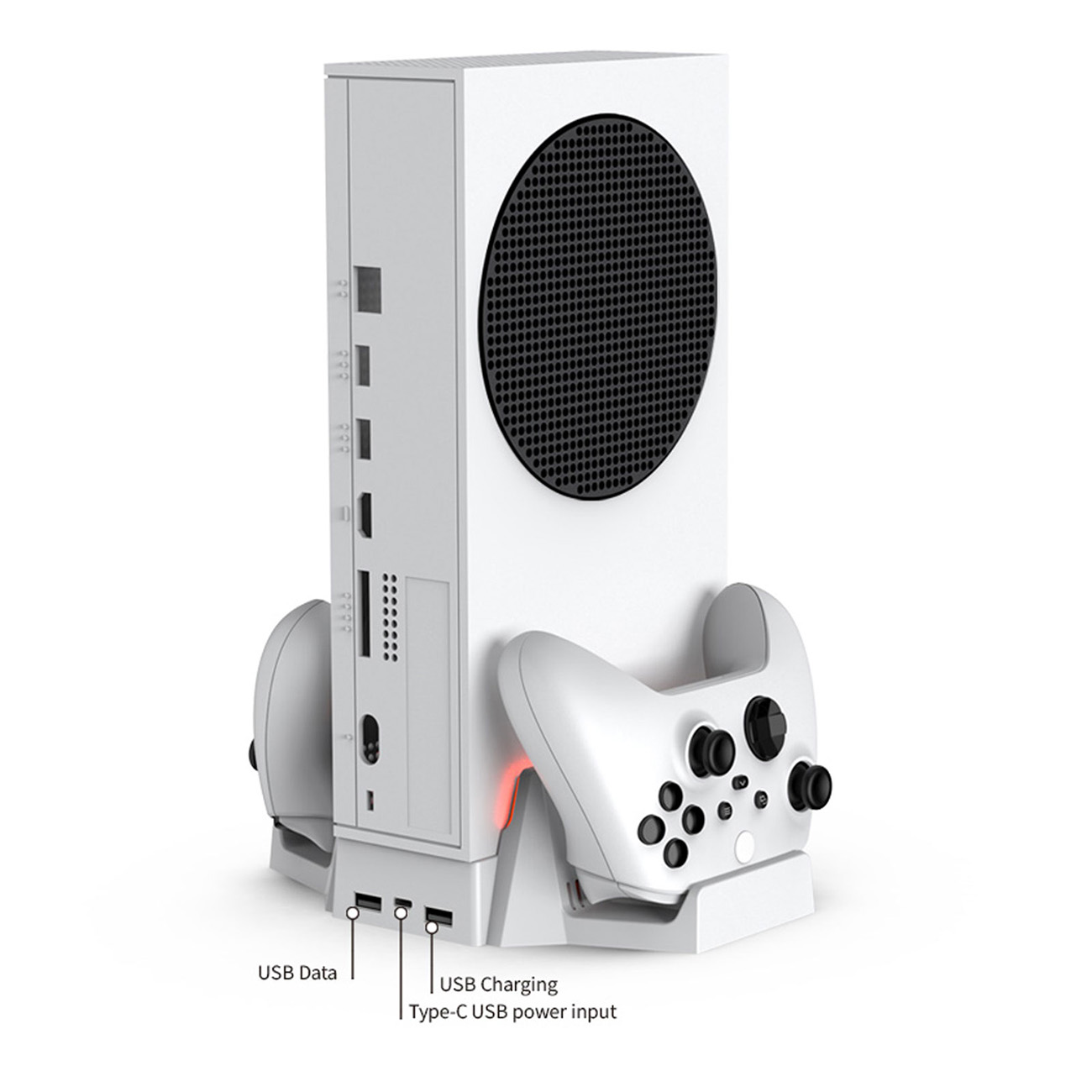 نمای شارژر دسته بازی دابی Dobe TYX-0663 XBOX Sereis S Controller Charging Dock With Battery
