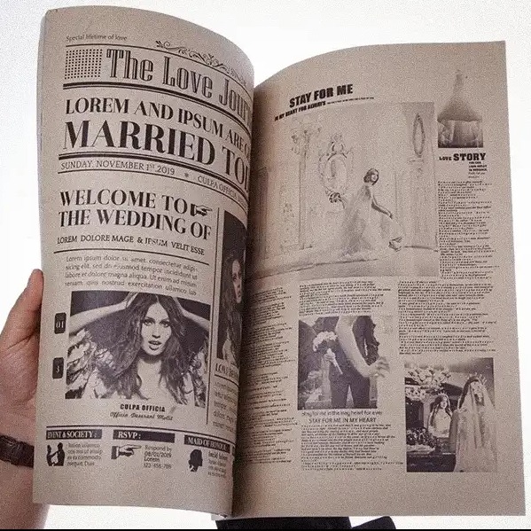 آلبوم روزنامه ایی(مجله ایی) Newspaper Style Photo Book
