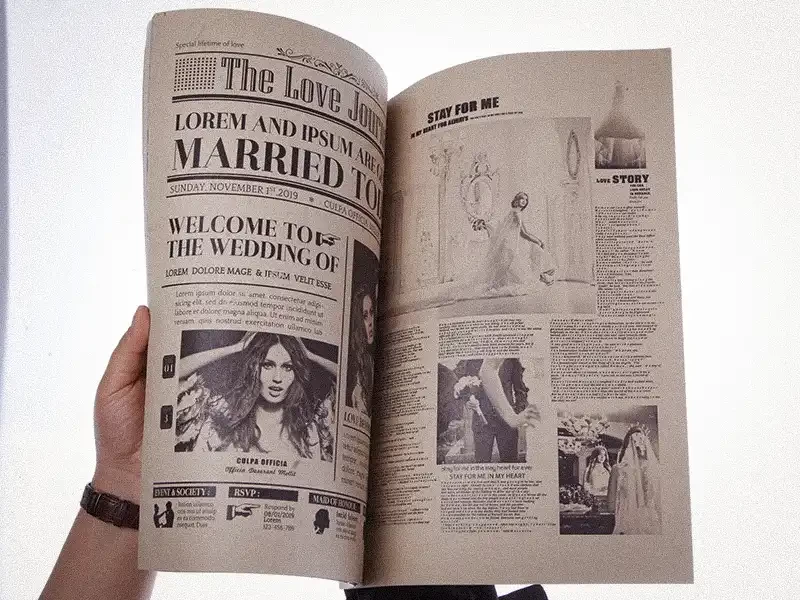 آلبوم روزنامه ایی(مجله ایی) Newspaper Style Photo Book
