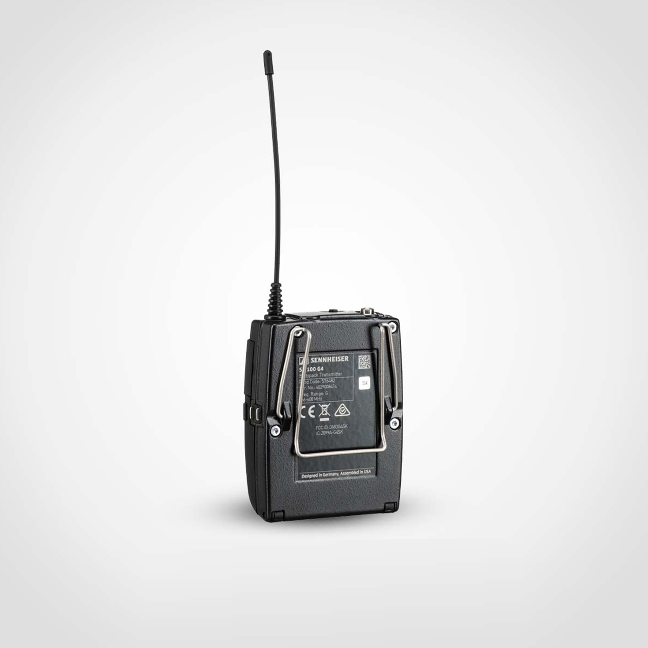 عکس پشت از فرستنده کمری میکروفون بی سیم سنهایزر Sennheiser EW 100 ENG G4 Wireless Microphone Combo S