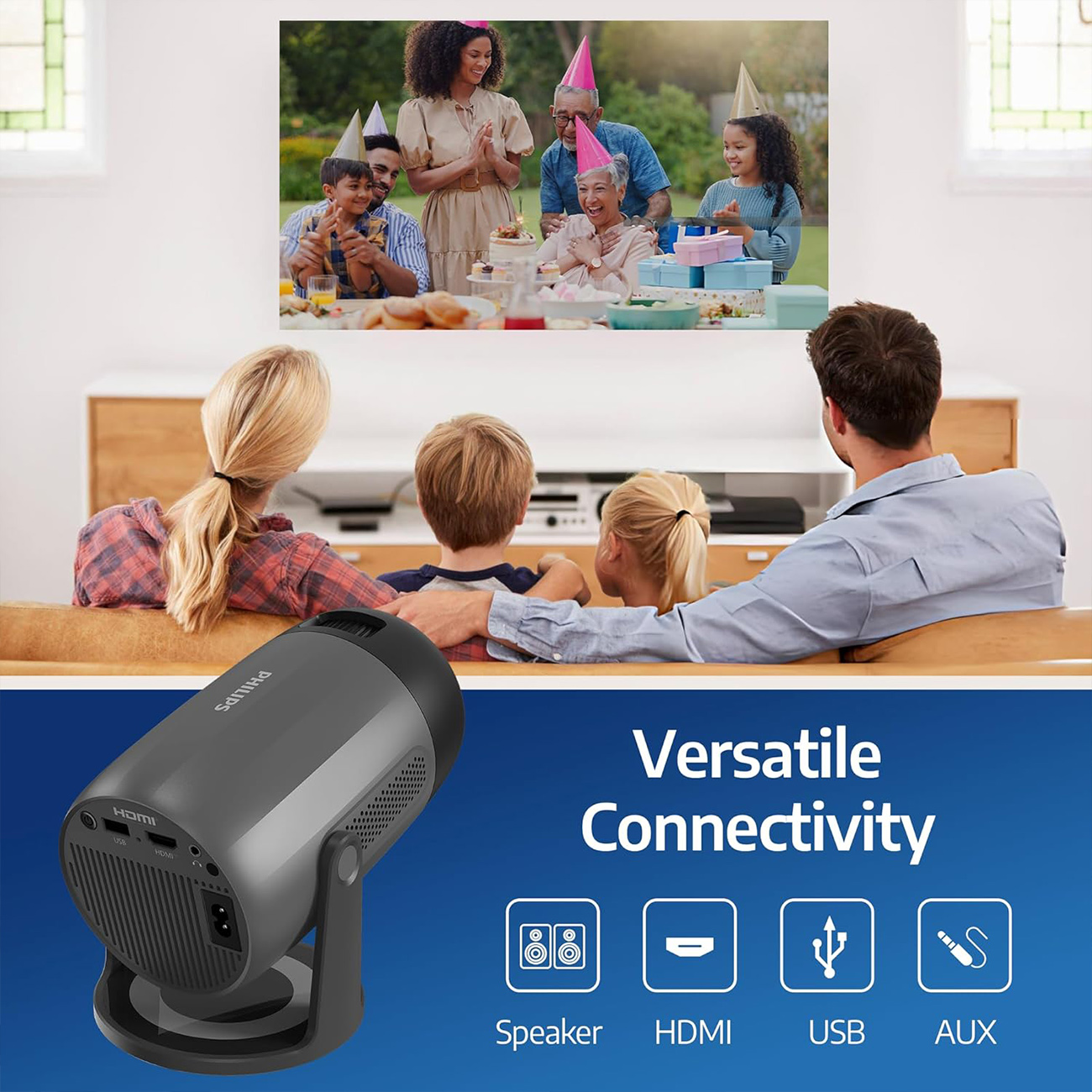 عکس در حال استفاده از ویدئو پروژکتور نئوفیکس فیلیپس Philips NeoPix 150 Video Projector