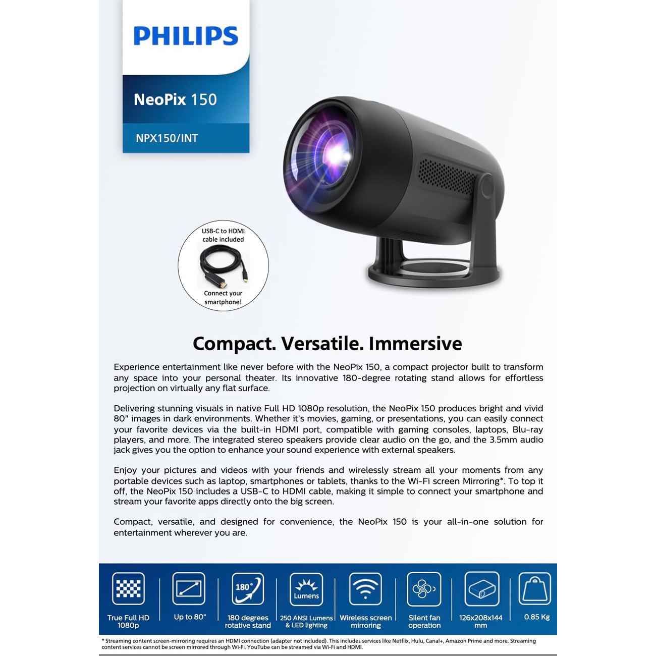 عکس از جزئیات ویدئو پروژکتور نئوفیکس فیلیپس Philips NeoPix 150 Video Projector