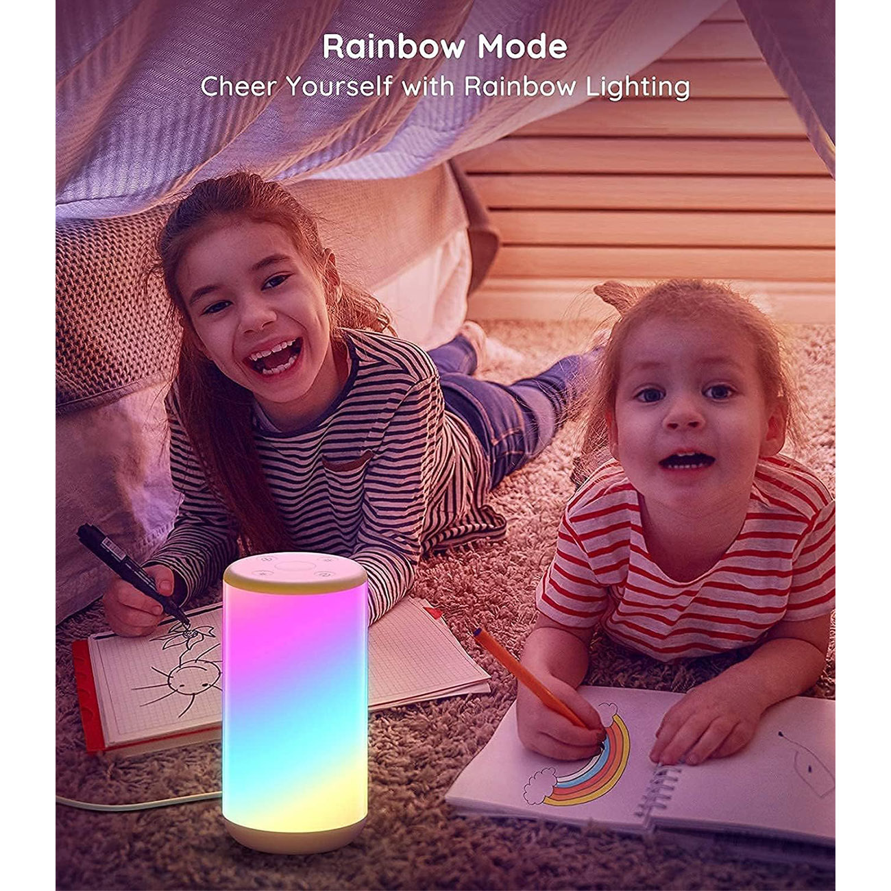 عکس در حال استفاده از چراغ هوشمند رومیزی گووی Govee Aura H6052 Smart Table Lamp
