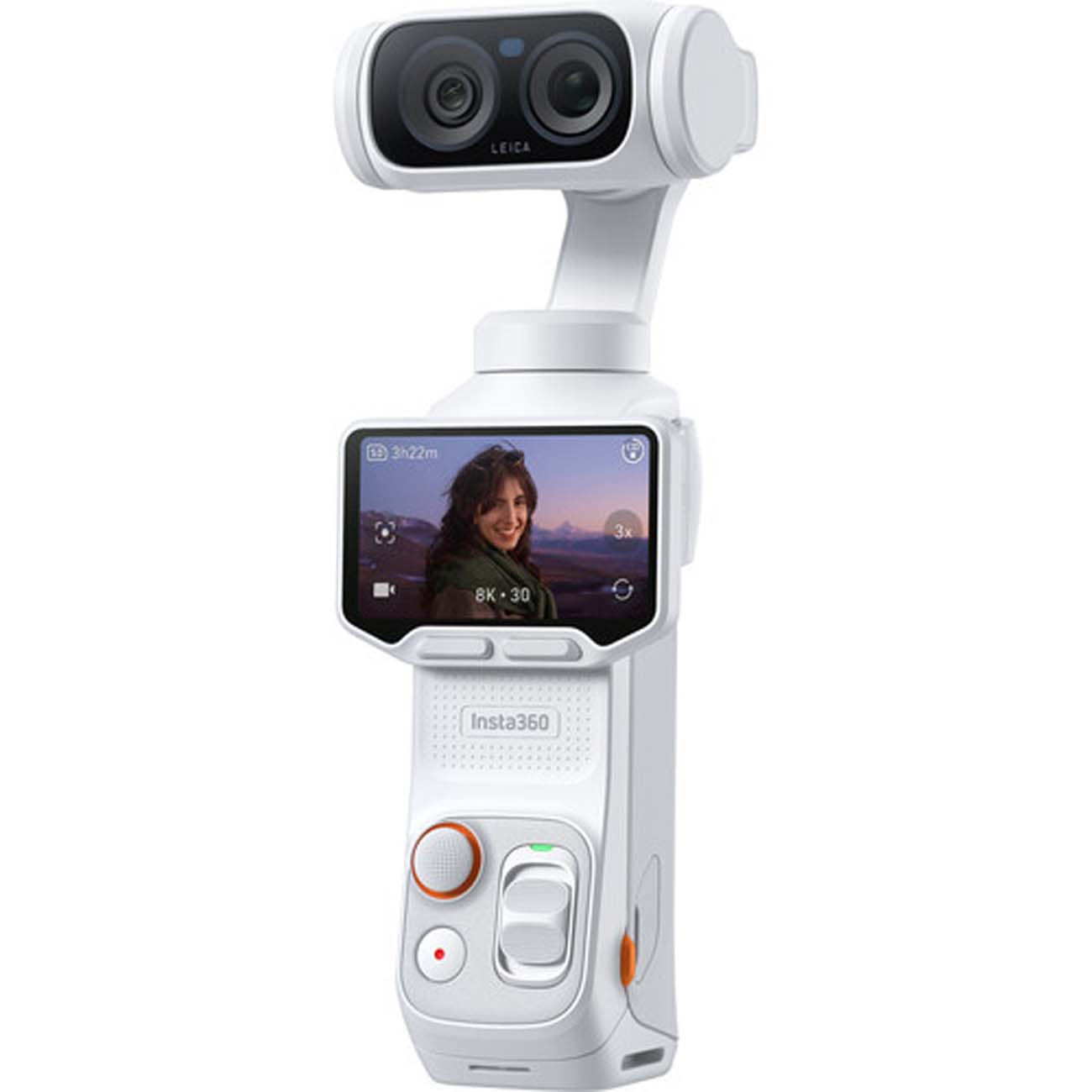 نمای جانبی از دوربین گیمبال اینستا۳۶۰ Insta360 Luna Ultra Standard Combo White