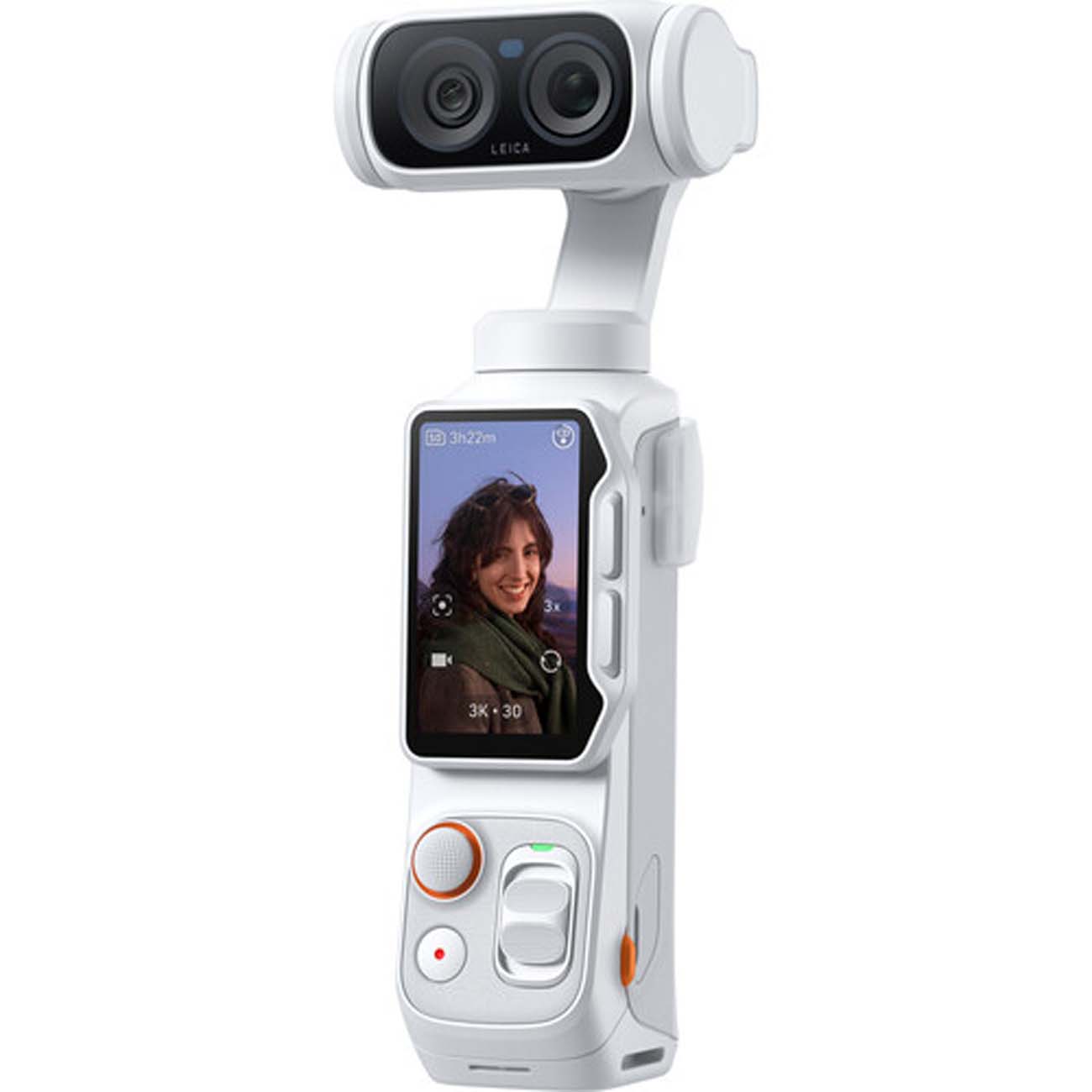 نمای جانبی دوربین گیمبال اینستا۳۶۰ Insta360 Luna Ultra Standard Combo White