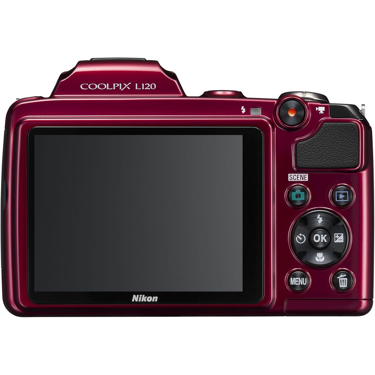 نمای ال سی دی دوربین دیجیتال نیکون Nikon COOLPIX L120 Digital Camera Red