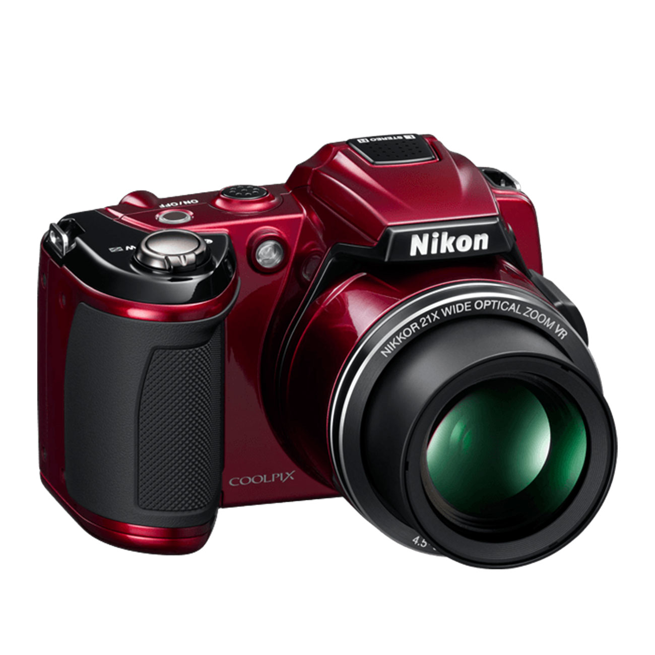 نمای جانبی دوربین کامپکت نیکون Nikon COOLPIX L120 Digital Camera Red