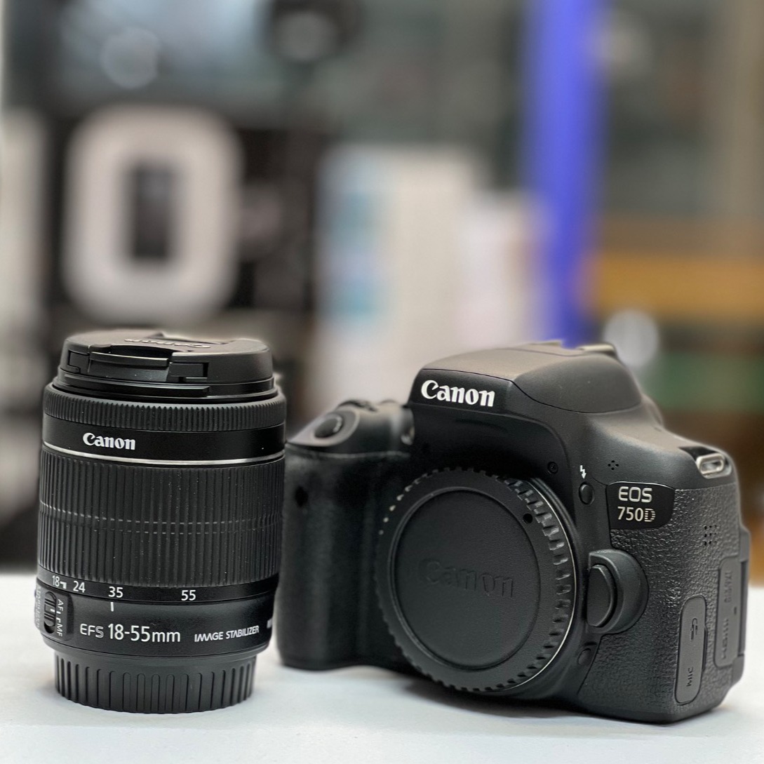 دوربین دست دوم عکاسی کانن Canon EOS 750D Kit 18-55mm f/3.5-5.6 IS STM (7000 شات)