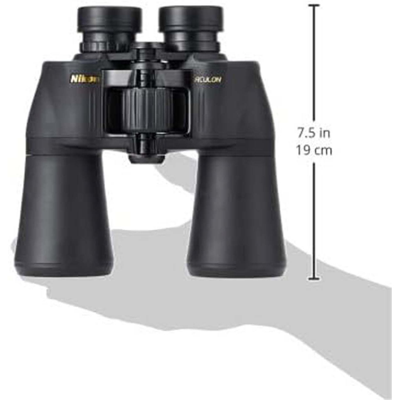 نمای ابعاد دوربین دوچشمی نیکون Nikon ACULON A211 10x50 Binoculars