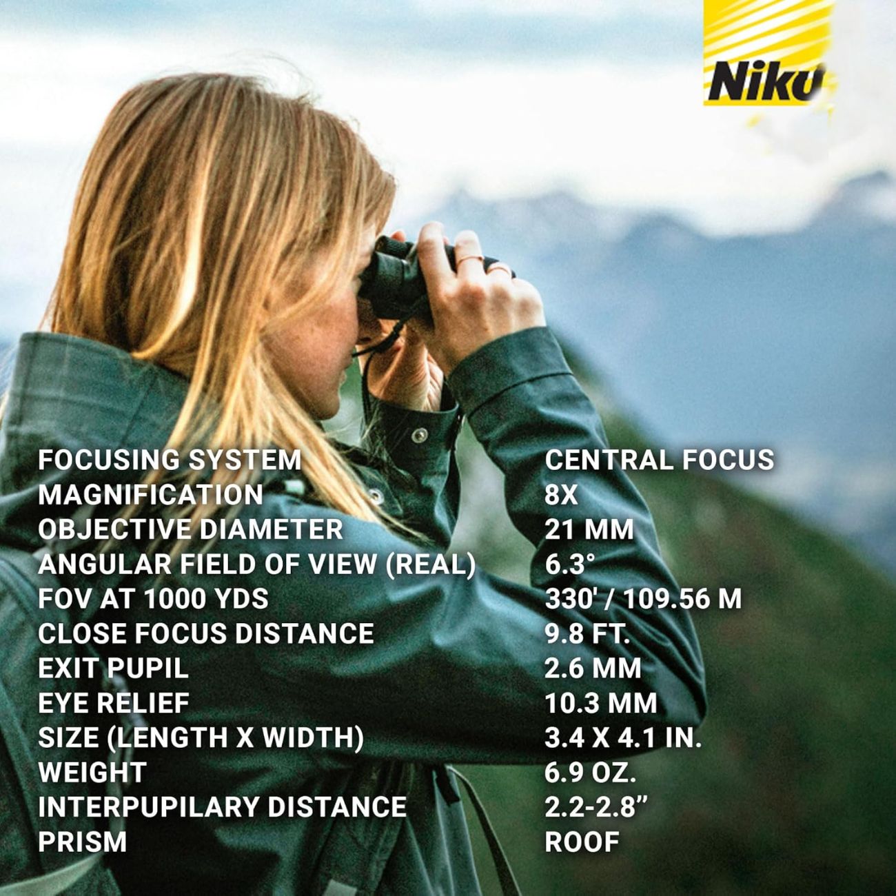 نمای کاربردی دوربین دوچشمی نیکون Nikon ACULON T02 8x21 Binoculars