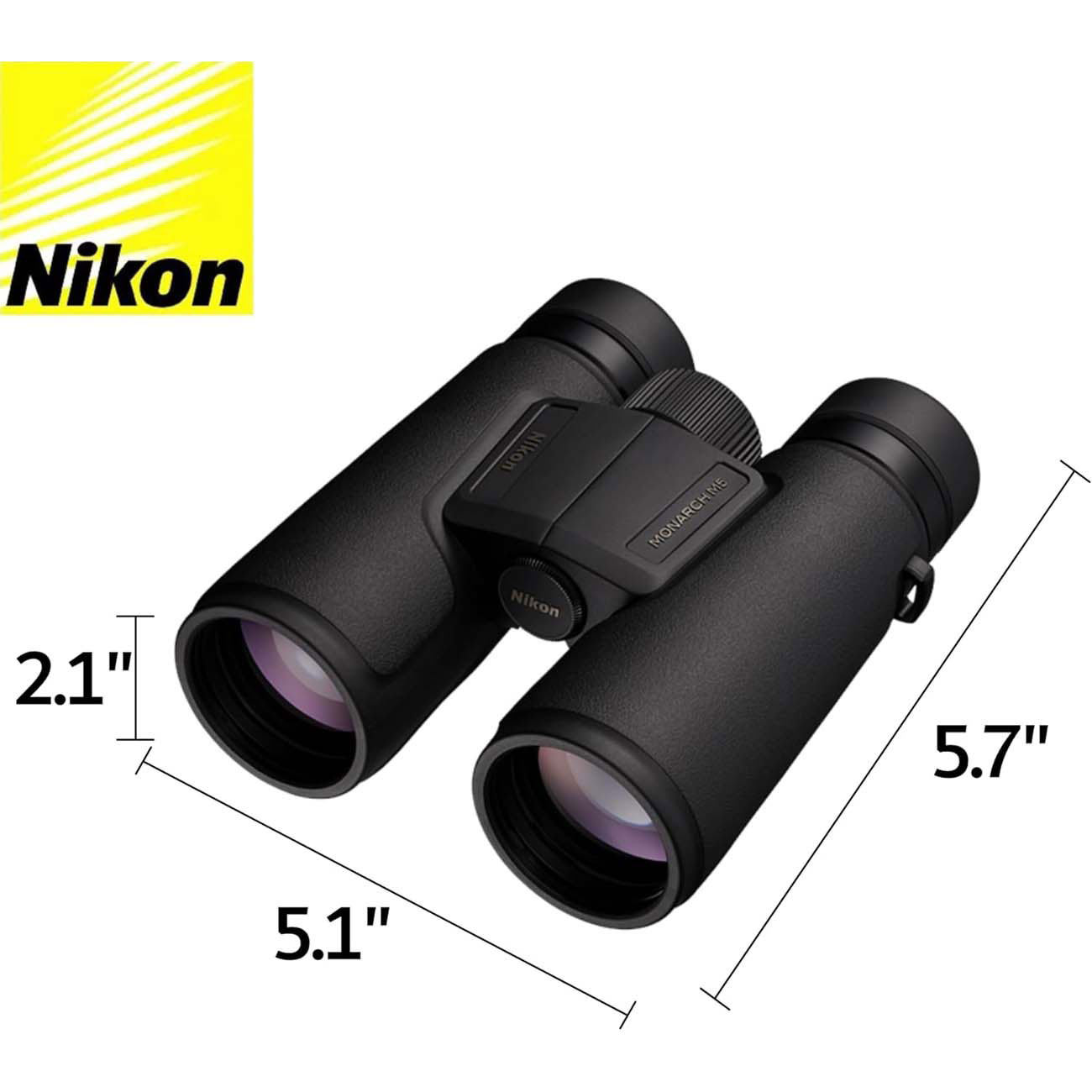 نمای ابعاد دوربین دوچشمی نیکون Nikon Monarch 5 12x42 Binocular