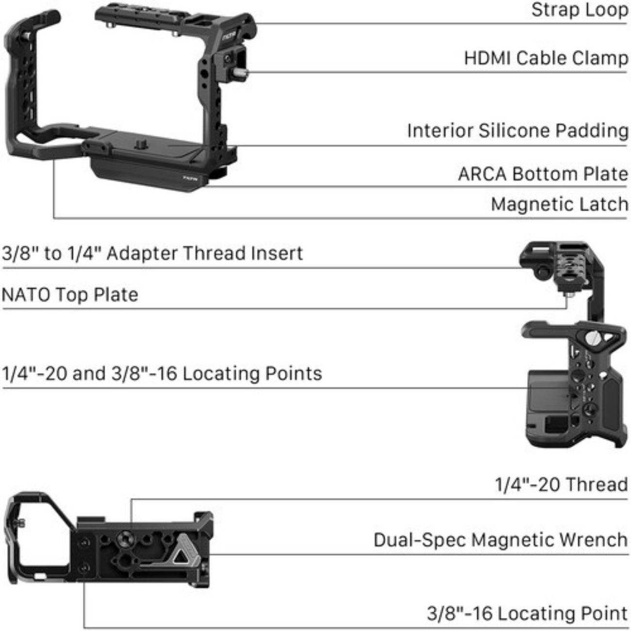نمای توضیحات کیج دوربین سونی Tilta Full Camera Cage for Sony FX5