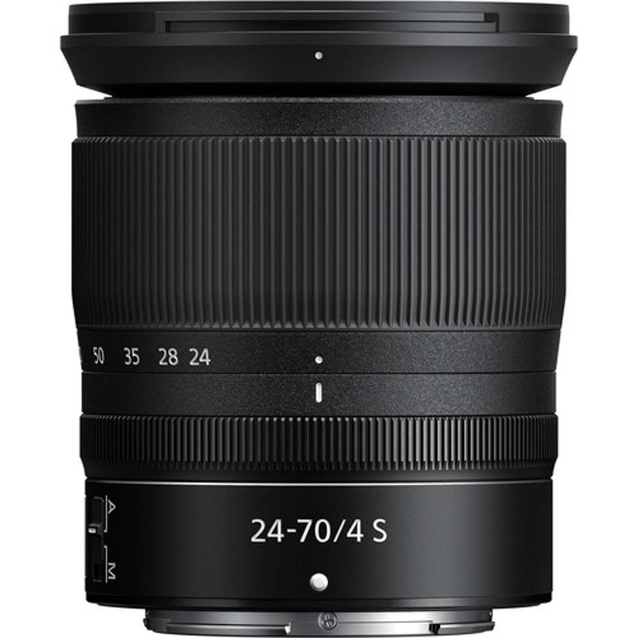 نمای روبه رو لنز زوم دوربین بدون آینه نیکون Nikon NIKKOR Z 24-70mm f/4 S Lens