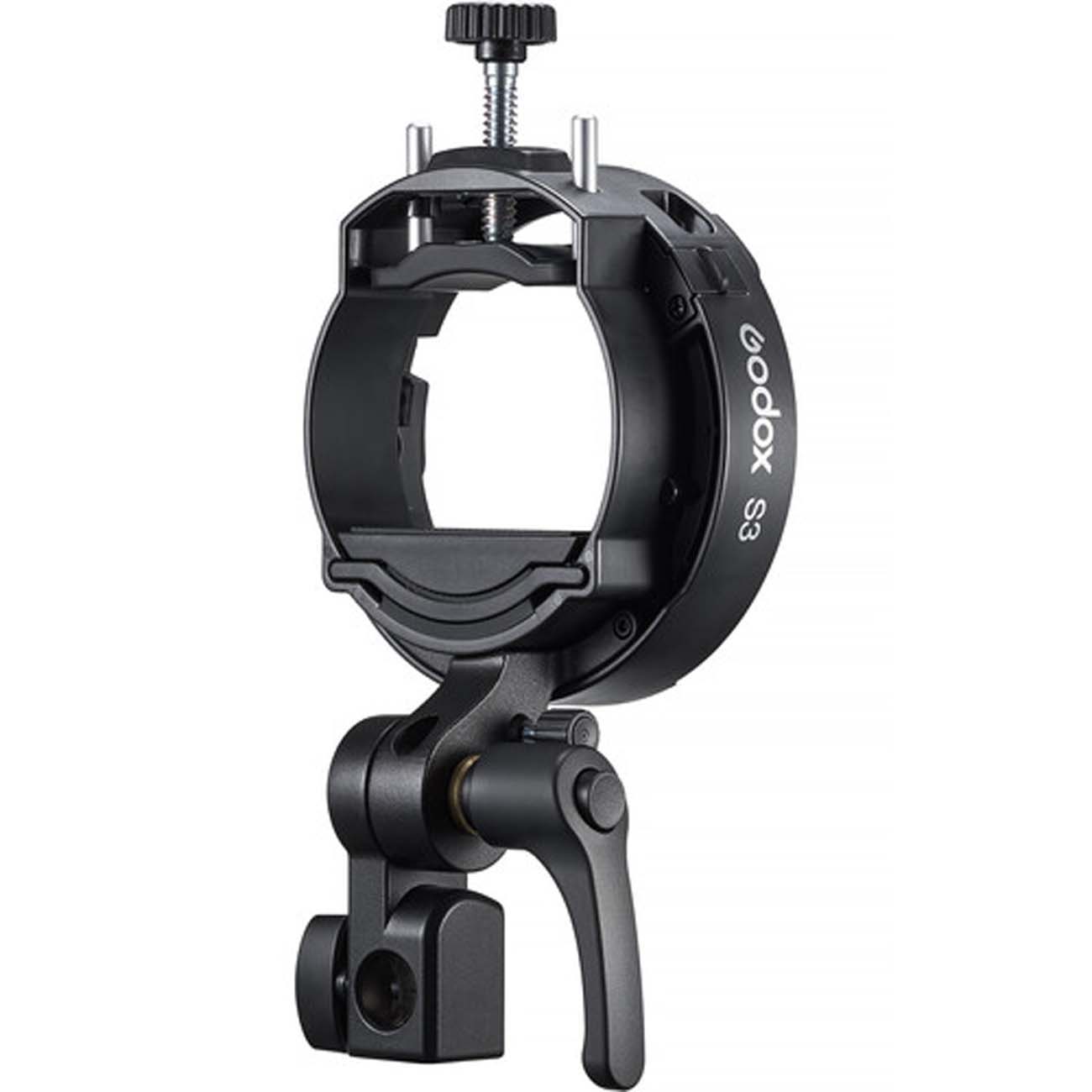 نمای جانبی از براکت فلاش گودکس Godox S3 Speedlite Bracket for Bowens